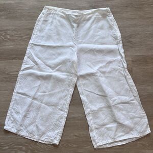 Eileen Fisher 100% Linen White Pants-Size PM
